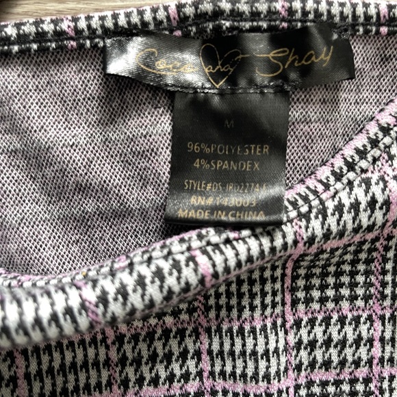 Coco & Shay Dress Womens Medium Black Gray Houndstooth Spaghetti Strap Ladies - Picture 6 of 7